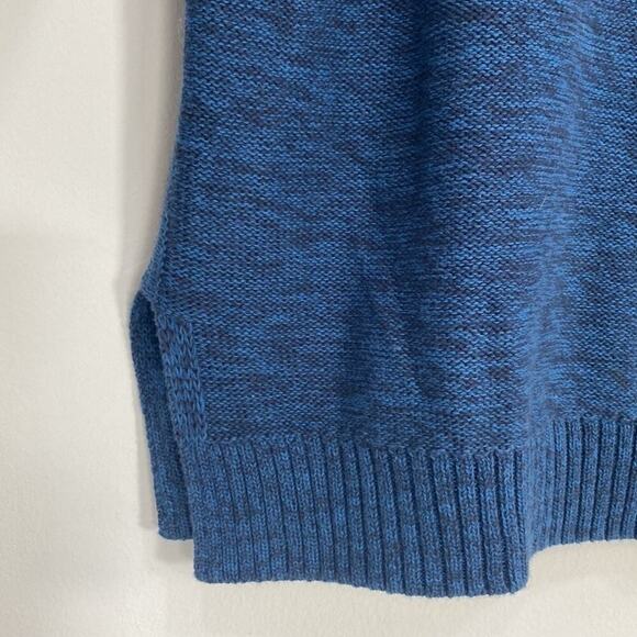 White + Warren Cotton Boxy Cut Sweater Women's Medium Blue - Picture 5 of 8